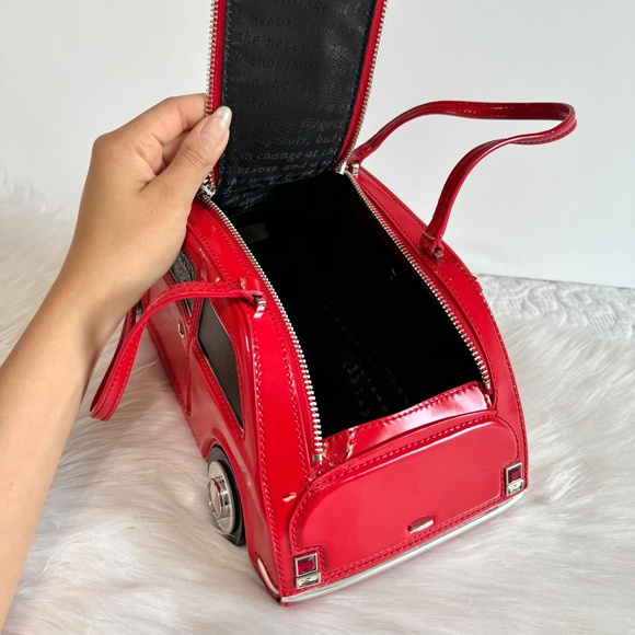 Kate Spade Rose Colored Glasses Red Car Novelty Bag / Leather Red Car Purse - Picture 8 of 16
